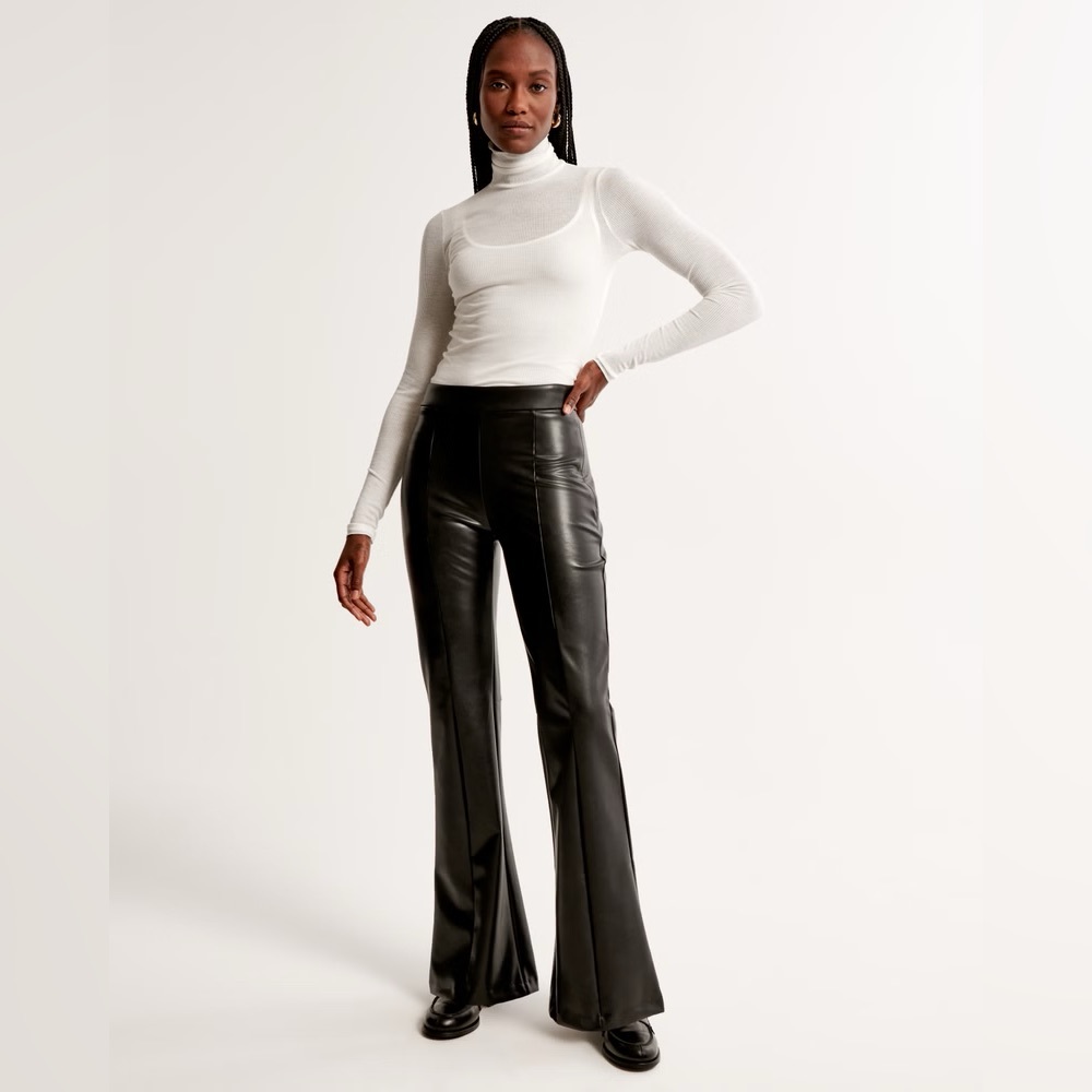 Vegan Leather Flare Pant